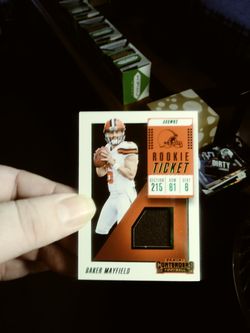 Baker Mayfield rookie ticket patch catd