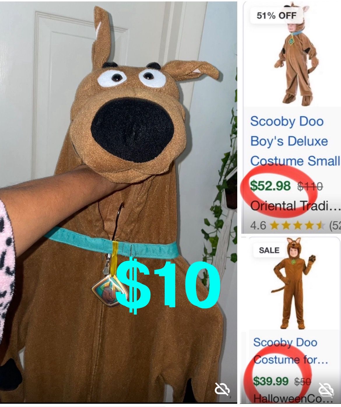 $10 like New Scooby Doo Kids Costume size M 7/10 years old in great condition