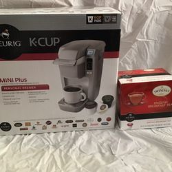 NEW Keurg Mini Plus Personal Brewer + English Breakfast Tea