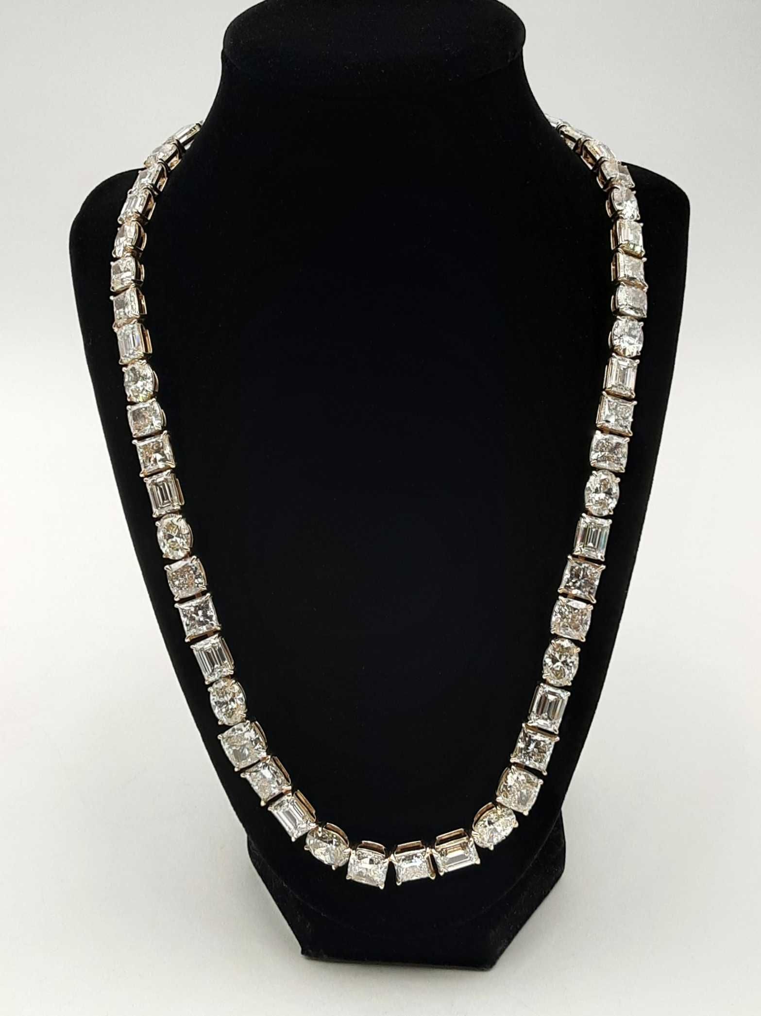 Approx. 57ctw Lab Grown Diamond Necklace In 14k Yellow Gold 103.1g Eb0924wxxxzmia