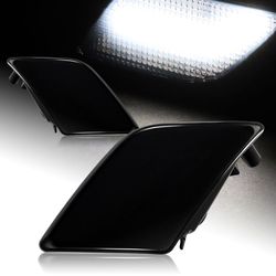For 08-11 Mercedes W204 C300 C350 C63 Smoke Lens White LED Side Marker Lights -(4-LY138-2W