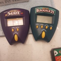 Vinatge Handheld Slots And Blackjack
