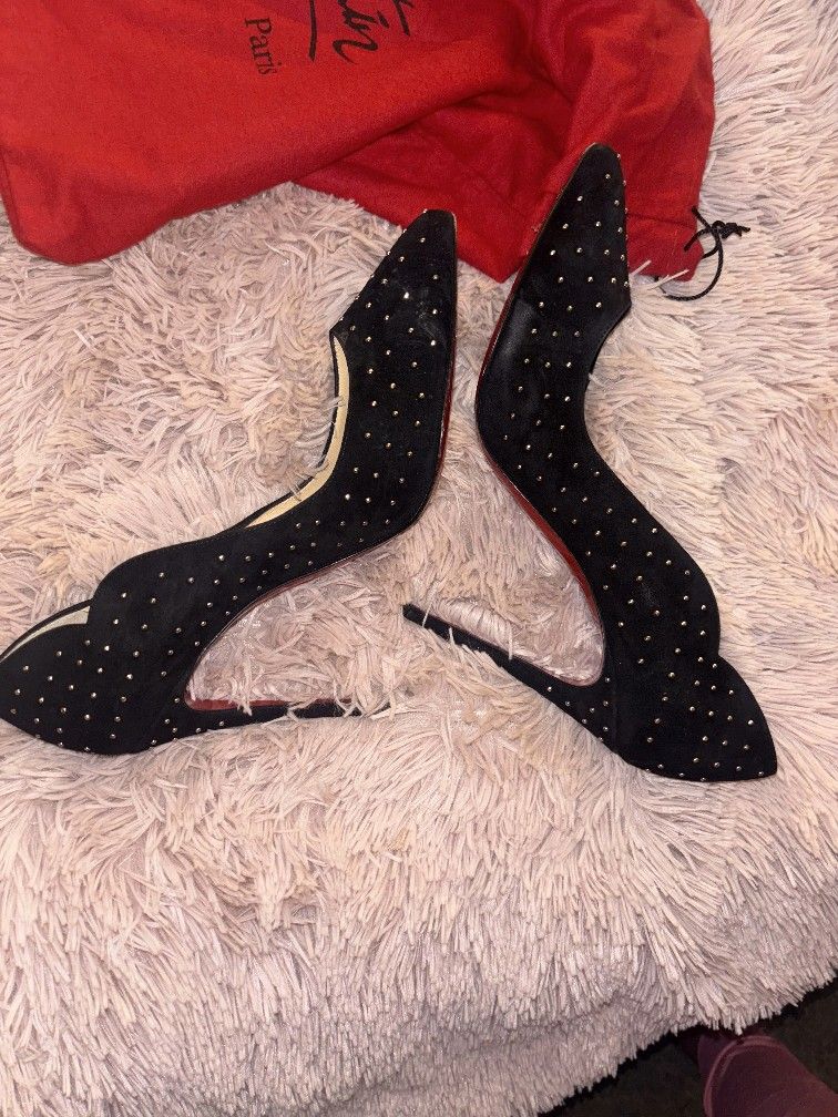Authentic Christian Louboutin Black/Red Red Bottoms