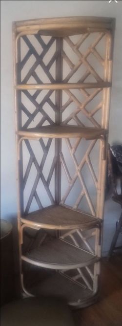 Bamboo Corner Shelf vintage