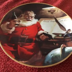 Franklin mint Limited Edition Coca-Cola Santa Claus collector plates