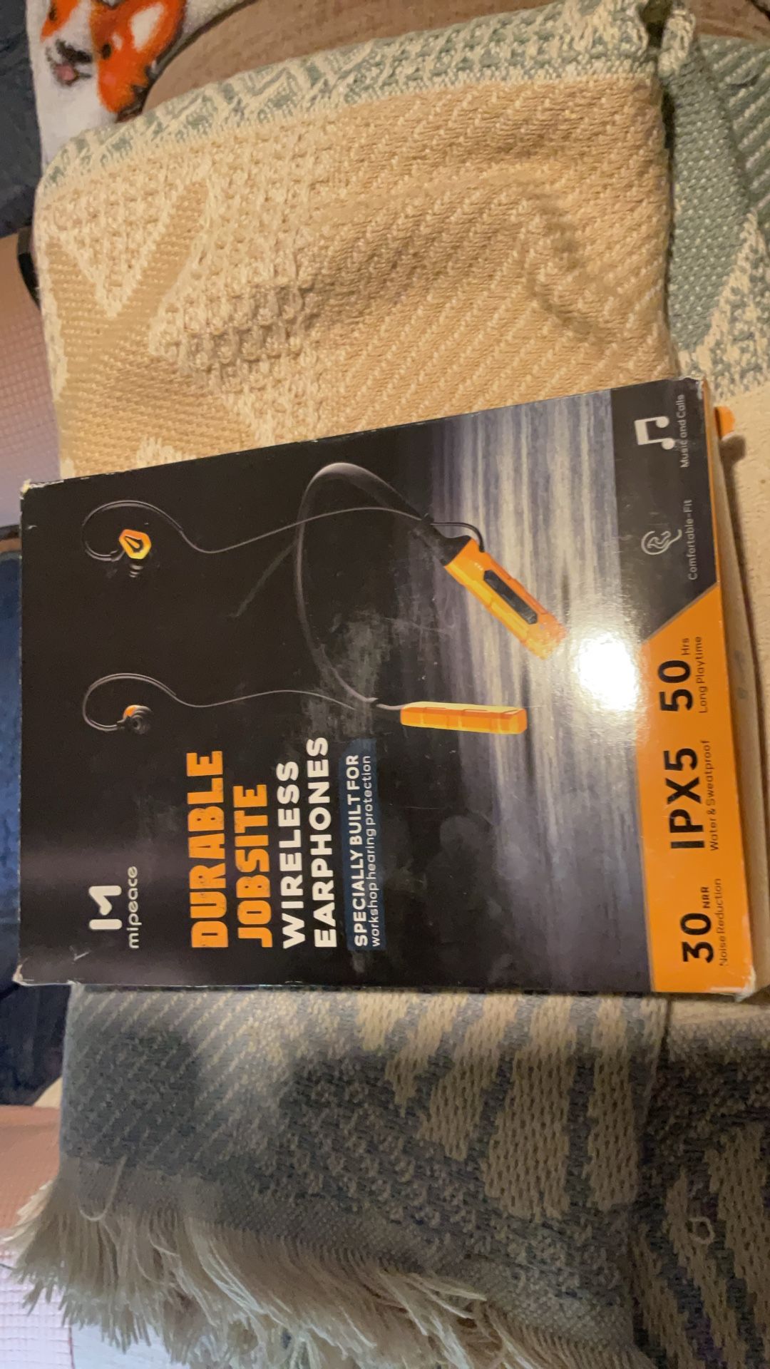 Mipeace Durable Jobsite Wireless Earphones 30 Noise Reduction 50 Hours Playtime