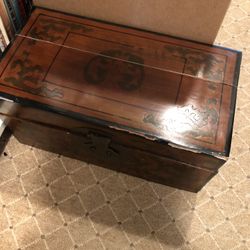 Beautiful Ornate Antique Lock Box 