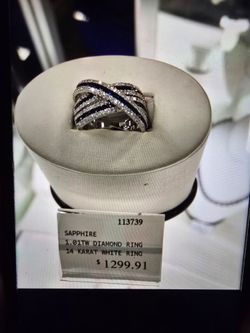 Diamond and sapphire ring