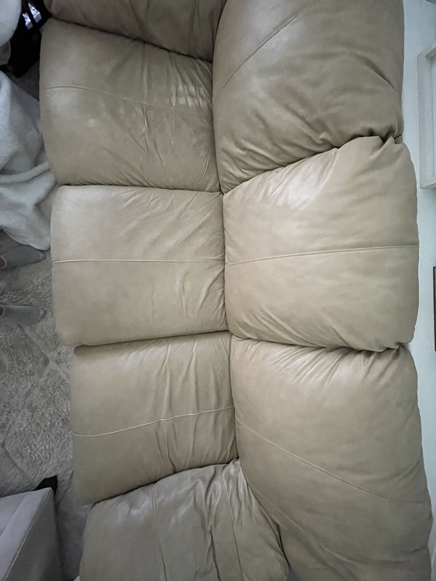 2 Genuine Leather Couches For Sale