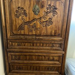 Solid Wood Armoire Cabinet