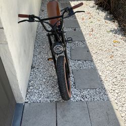 Electric Bike For Sale “GLARE WHEEL ” MAT BLACK AND BROWN  20” Fat Tire ELECTRIC BIKE