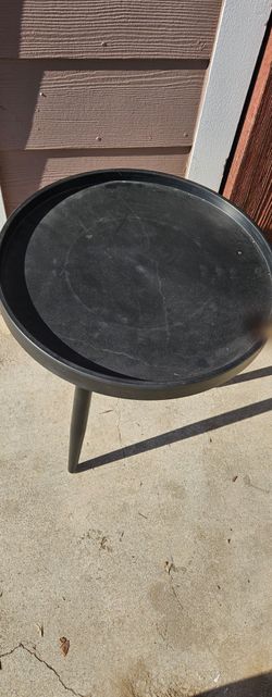 Black Round Side Table