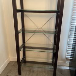 Beautiful Bookcase With Glass Shelves 