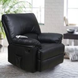 Recliner Like New Chair Massage Rocker With Heated Modern Pu Leather Single Sofa Seat