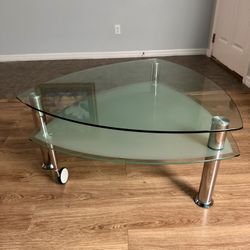Glass Corner Coffee Table 