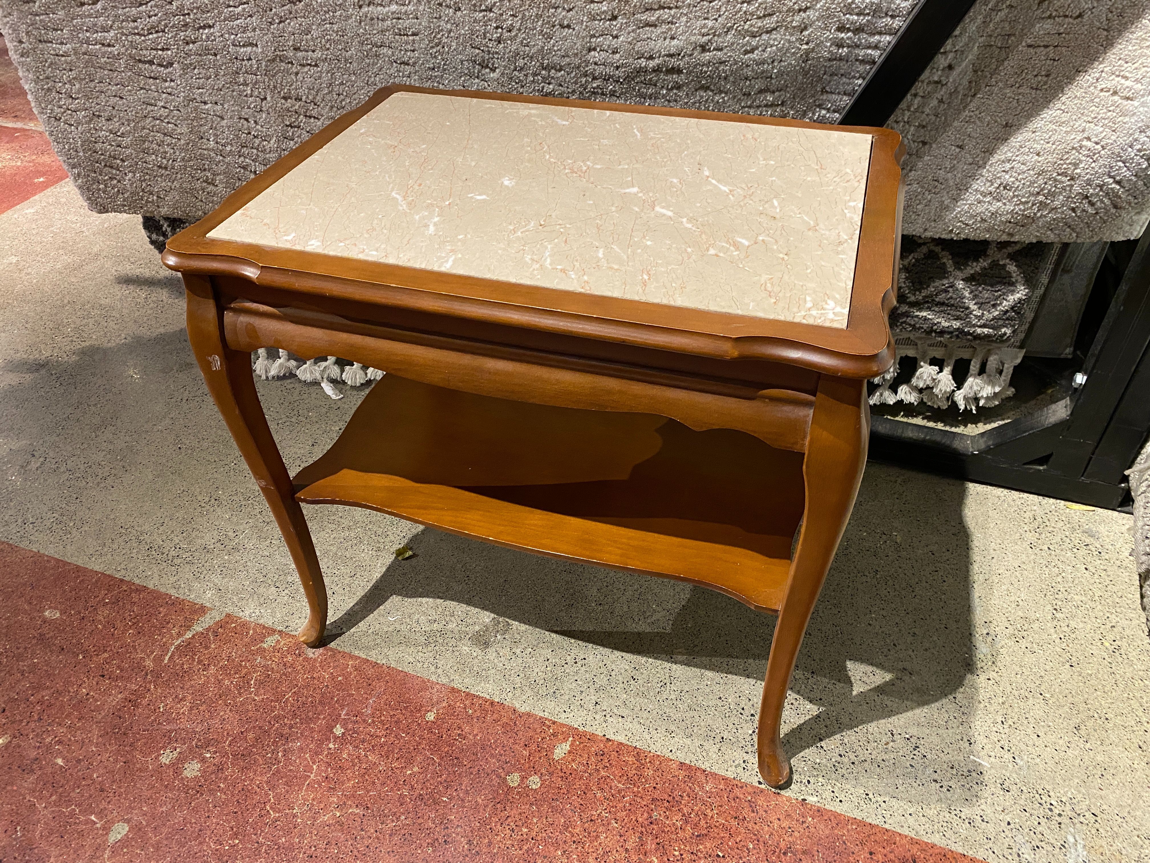 Art Made in Portugal Marble Top End Table