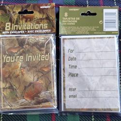 Camouflage Party Invitations