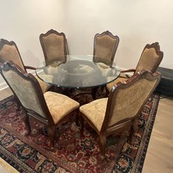 Universal Furniture Seven Piece Dining Room Table And Chairs