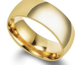 New 18 k yellow gold men’s wedding ring engagement ring men wedding band
