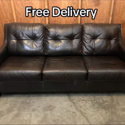 Leather Couch - Free Delivery 