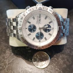 Rousseau Automatic Chronograph watch with exhibition case back