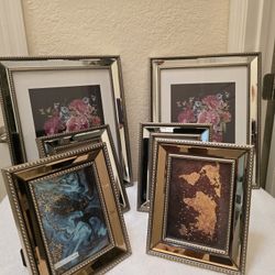Picture Frames 6 Total Large And Small