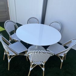 Designer outdoor dining set