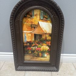 The Flower Market Arched Framed Wall Art 
