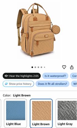 Diaper backpack