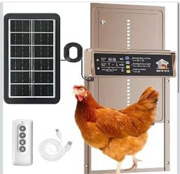 Automatic Chicken Coop Door Solar Powered,Golden Brown Chicken Door