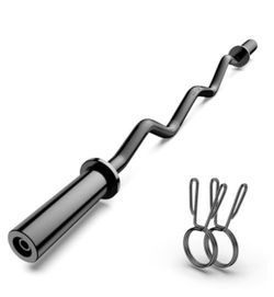 Olympic EZ Curl Bar with Spring Collars