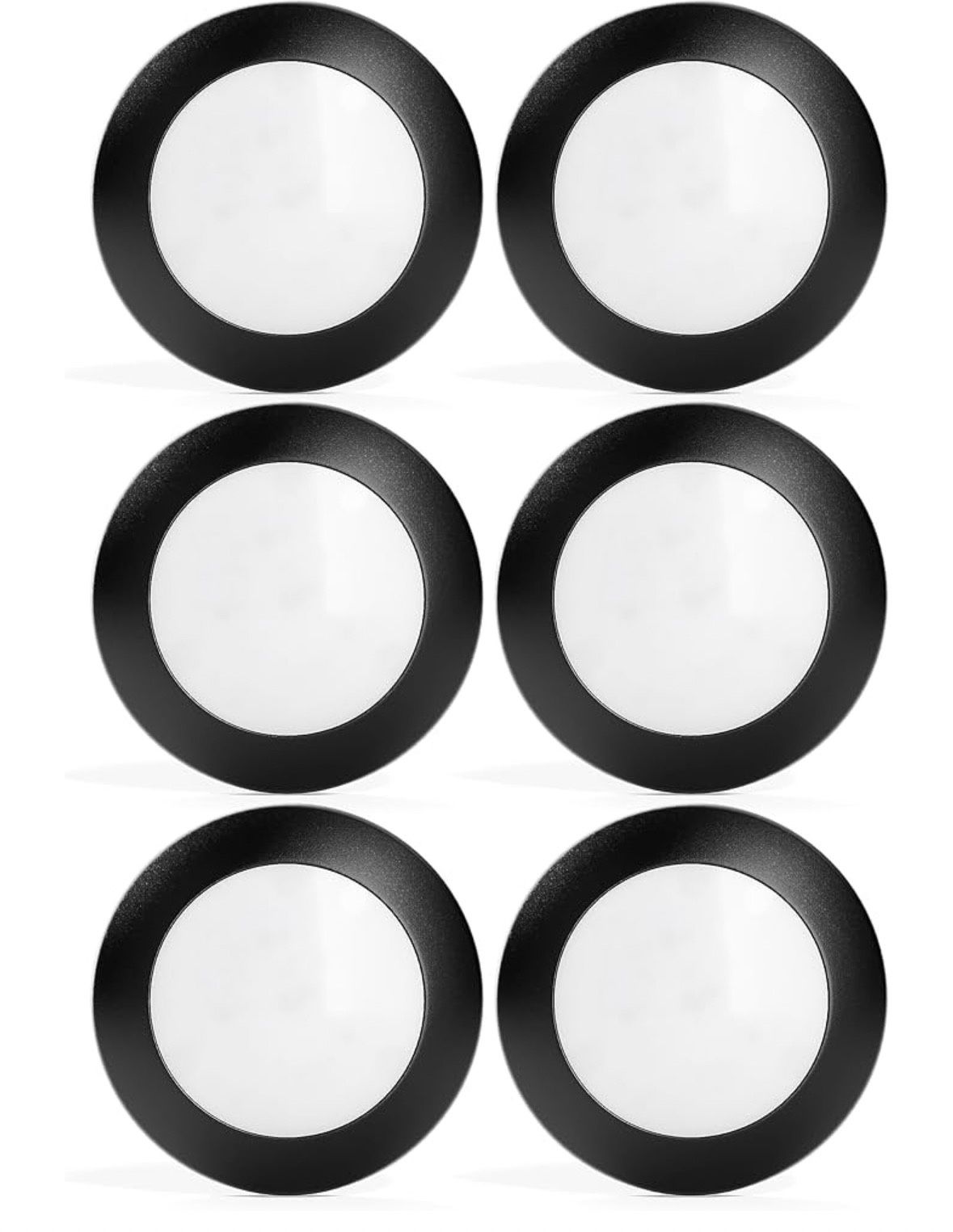7.5”Dimmable Flush Mount Ceiling Light - Pack of 6 | 16.5W, 4000K, Bronze Trim | Stylish LED Fixture for Hallway/Kitchen/Bathroom Disc Light (Natural