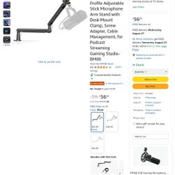 Pro Adjustable Microphone Boom Arm Stand 