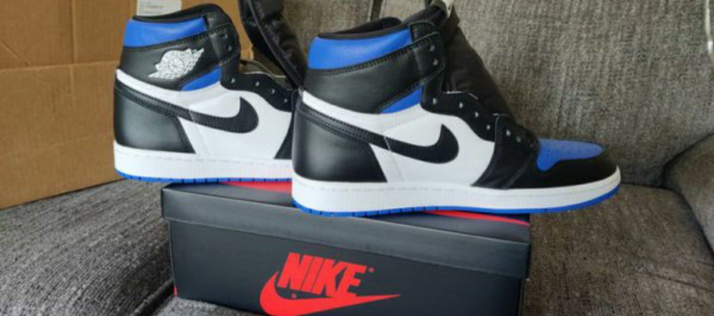 Nike Air Jordan 1 Retro High OG GS Game Royal Toe Blue Black 6.5 Y