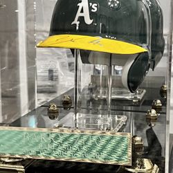 BARRY ZITO SIGNED AUTOGRAPHED MINI HELMET A’s
