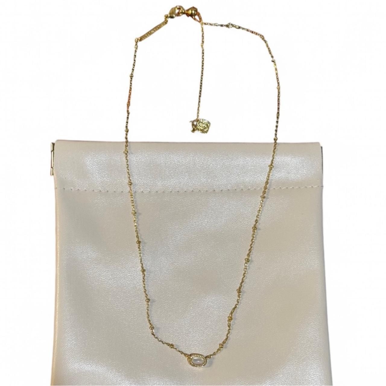 KENDRA SCOTT Ivory Mother of Pearl Mini Elisa 14K Gold-Plated Short Necklace NEW $55