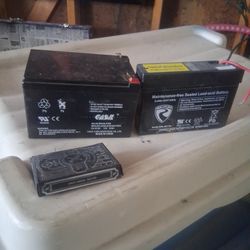 Twelve Volt & a six volt sealed batteries