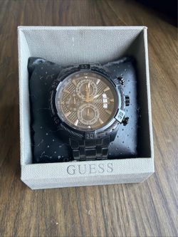 Guess Men's Black lon-Plated Chronograph Watch Guess