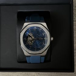 Legoss Blue And Silver Men Watch
