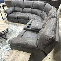 TAMBO PEWTER RECLINING SECTIONAL