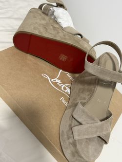 Christian Louboutin Supramariza 130mm Suede Wedge Shoes