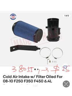 Cold Air Intake w/ Filter Oiled For 08-10 F250 F350 F450 6.4L