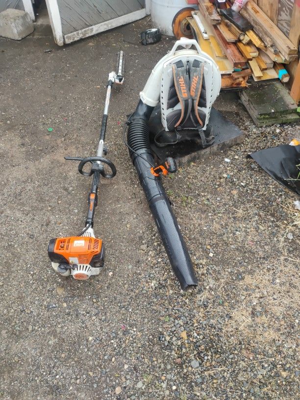Stihl Br800x Blower And Hm 131 R Headger