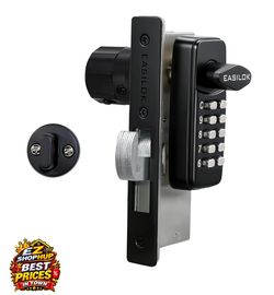 Keyless Mechanical Keypad Storefront Mortise Lock, DIY No‑Drill,Adams Rite Replacement for Aluminum Glass Narrow Stile Commercial Doors, 1‑1/8" Backse