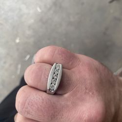 Movado Men’s Platinum Ring With Diamonds