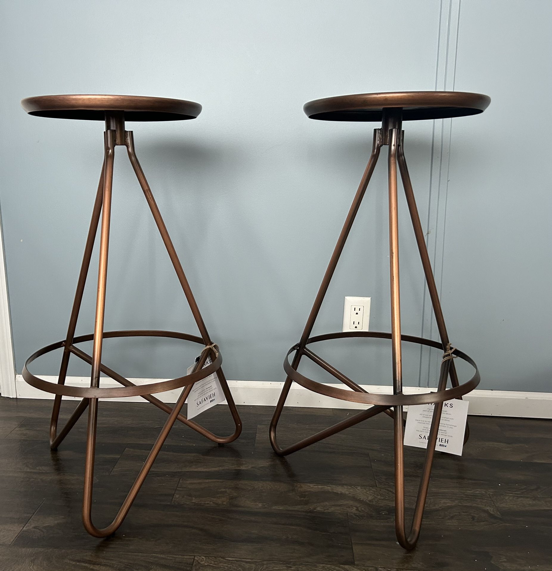 Brand New Set Of 2 Copper Stools