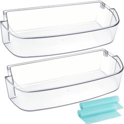 2 Pack WPW10710203  Door Shelf Bin Replacement for Whirl-pool Ken-more Refrig...