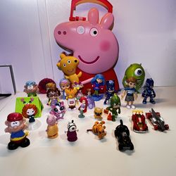 Peppa Pig Case and mix toys Lot