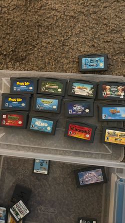 Nintendo gameboy advanced games mostly Disney and nikalodeon themed