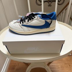 Jordan 1 Retro Low OG SP Fragment x Travis Scott Sail Military Blue 9